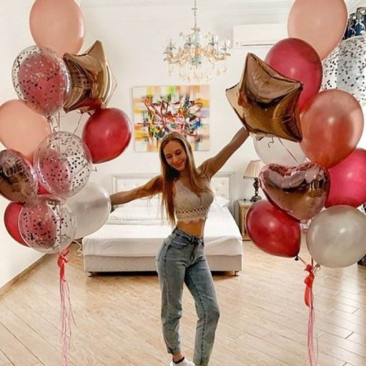 Фонтаны шаров "Селебрити" в Новосибирске