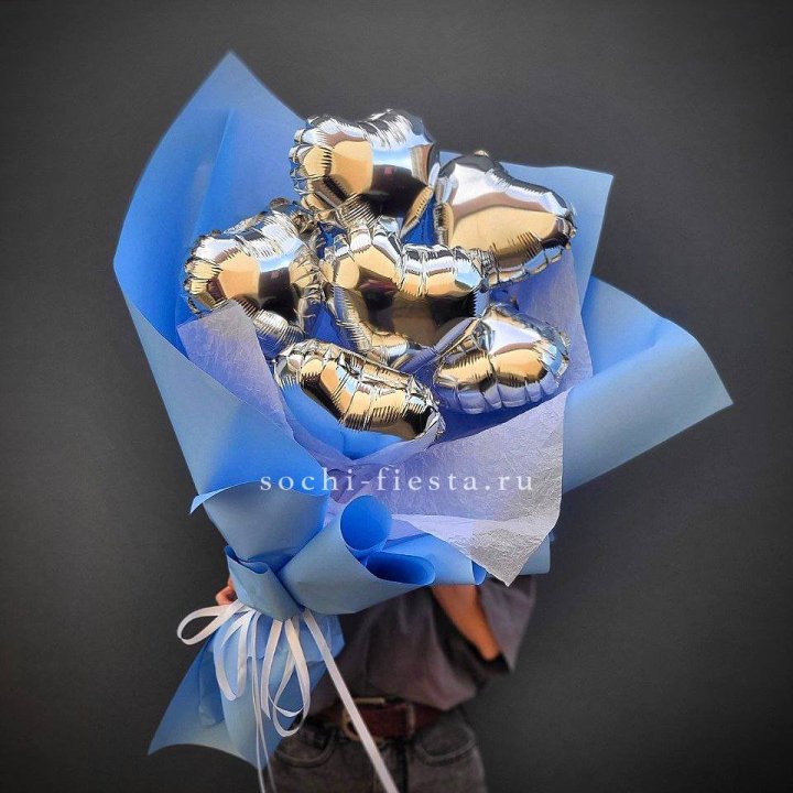 Букет из шаров сердец  №2 в Новосибирске