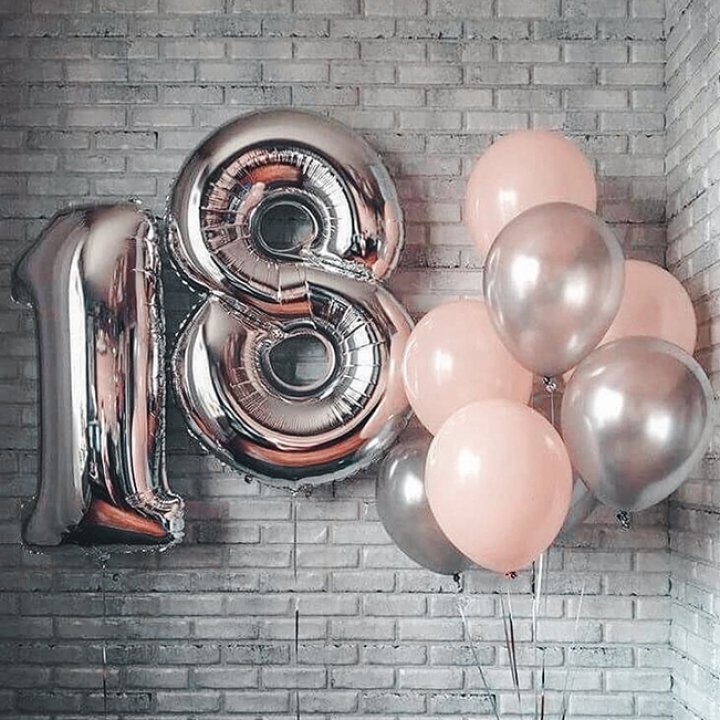 Фольгированный шар Серебряная Цифра в Новосибирске