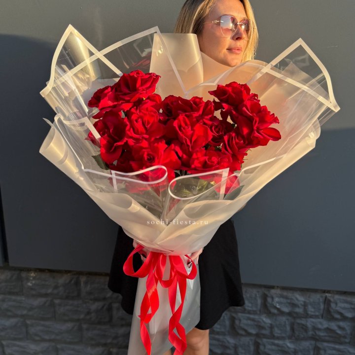  Букет  высоких роз 15 шт в Новосибирске