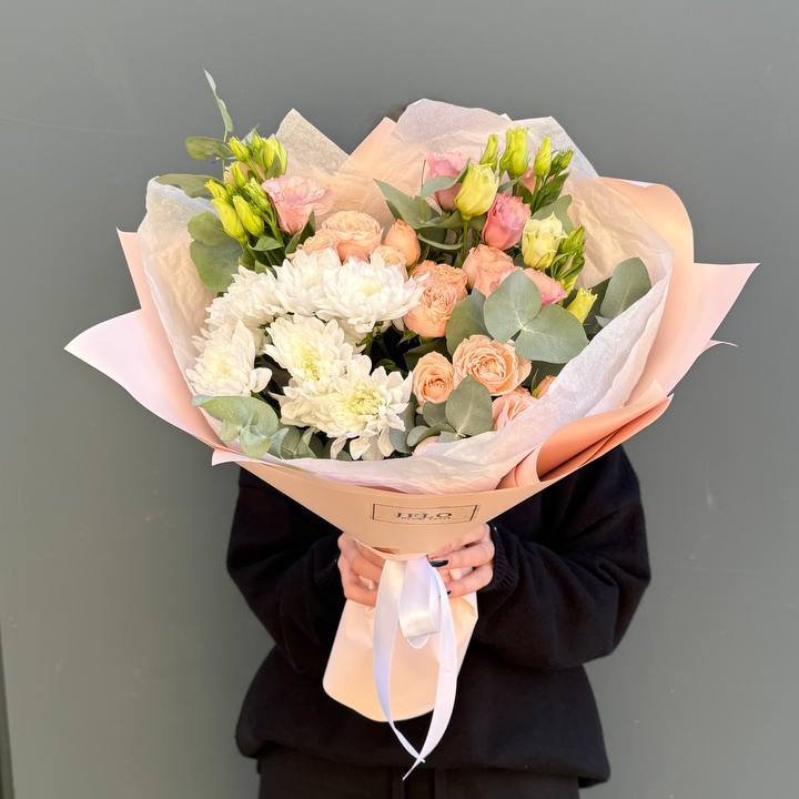 Букет "Персиковая нежность" в Новосибирске