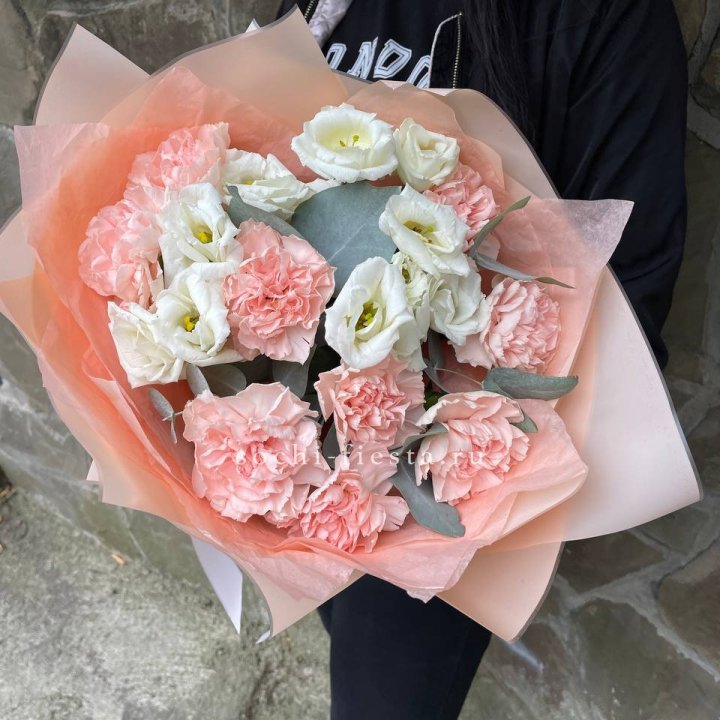  Букет диантусов "Пич" в Новосибирске