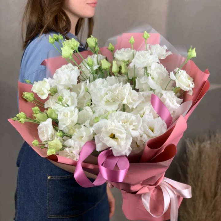 Букет эустом "Пудра" в Новосибирске