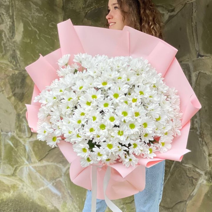  Букет хризантем "Крем" в Новосибирске