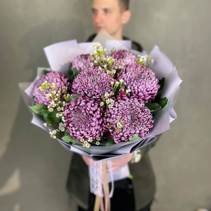 Букет хризантем "Палермо" в Новосибирске