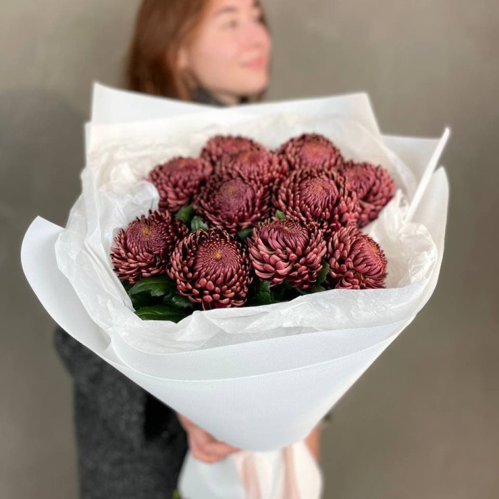 Букет хризантем "Касиопия" в Новосибирске