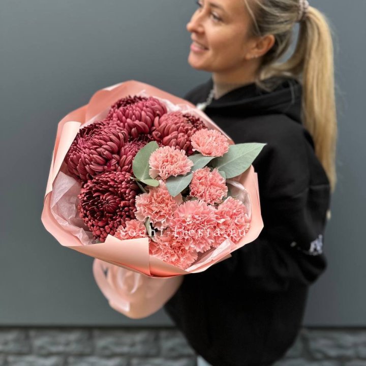 Дуо диантусы и бигуди в Новосибирске