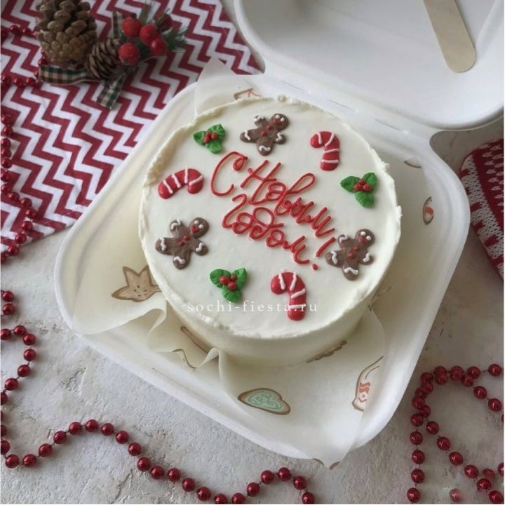 Бенто-торт "С Новым Годом!" в Новосибирске