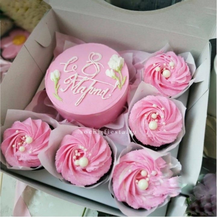 Капкейки и бенто-торт "8 марта!" в Новосибирске