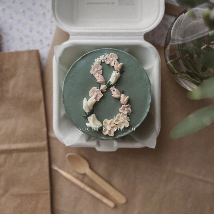 Бенто-торт "8 марта" green  в Новосибирске