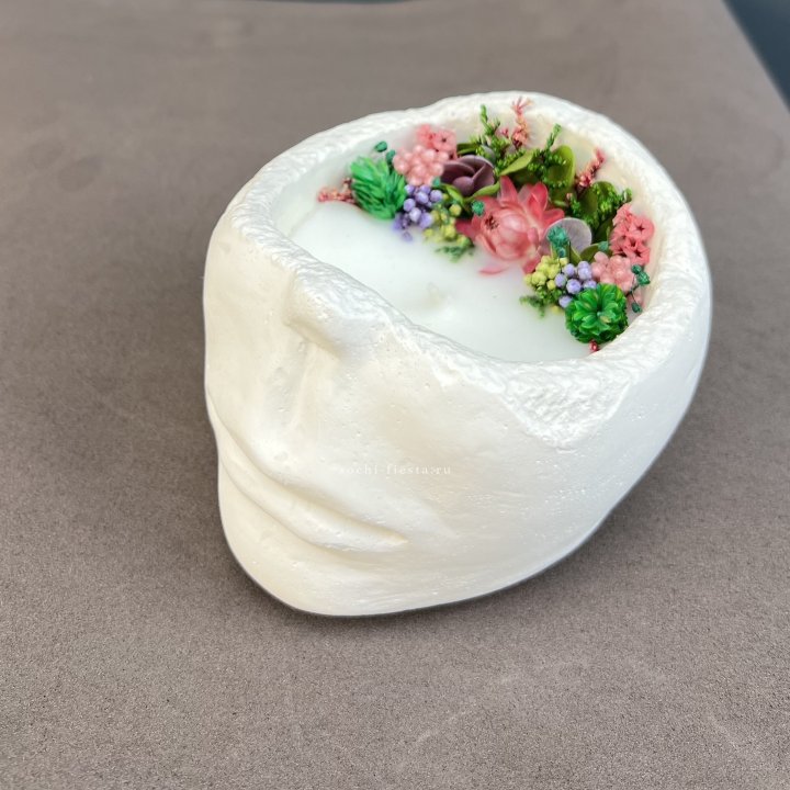 Свеча ароматическая в гипсе  в Новосибирске