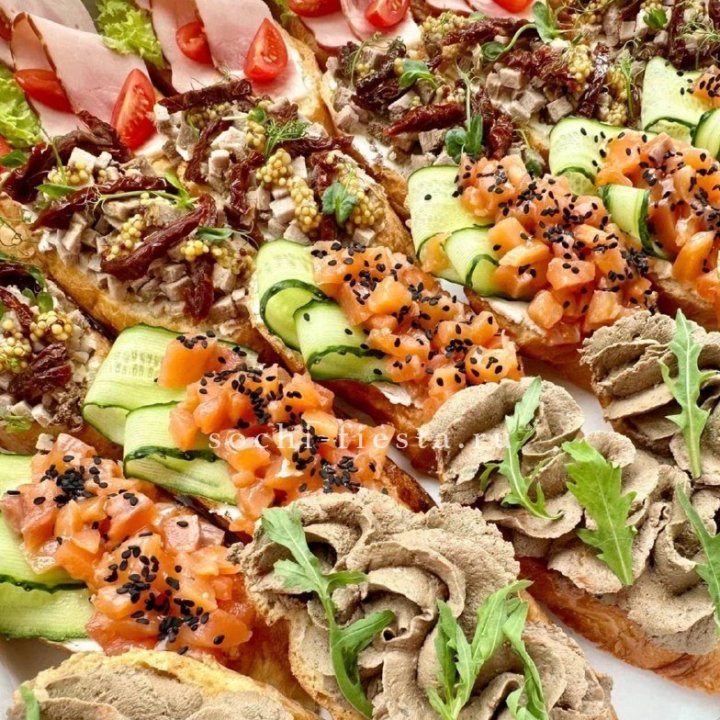 Брускетта "4 вкуса иксель" в Новосибирске