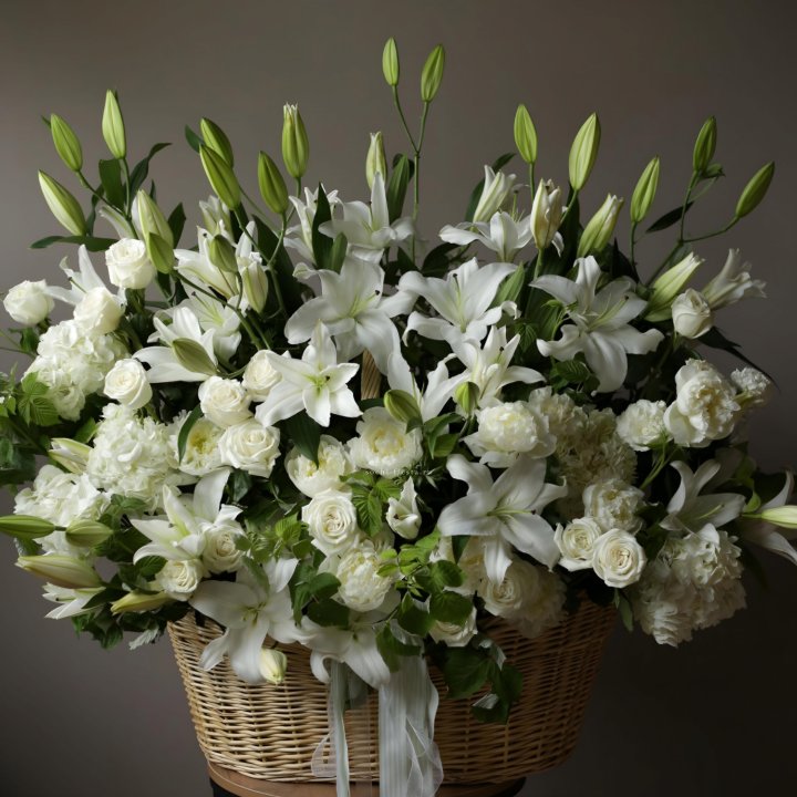 Цветочная корзина макси №3 в Новосибирске