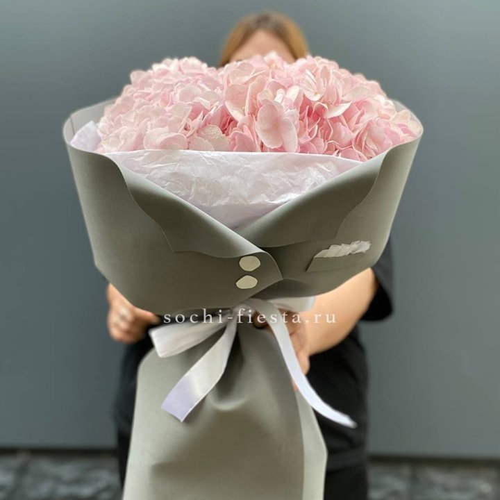  Букет  пиджачок из 5 гортензий в Новосибирске