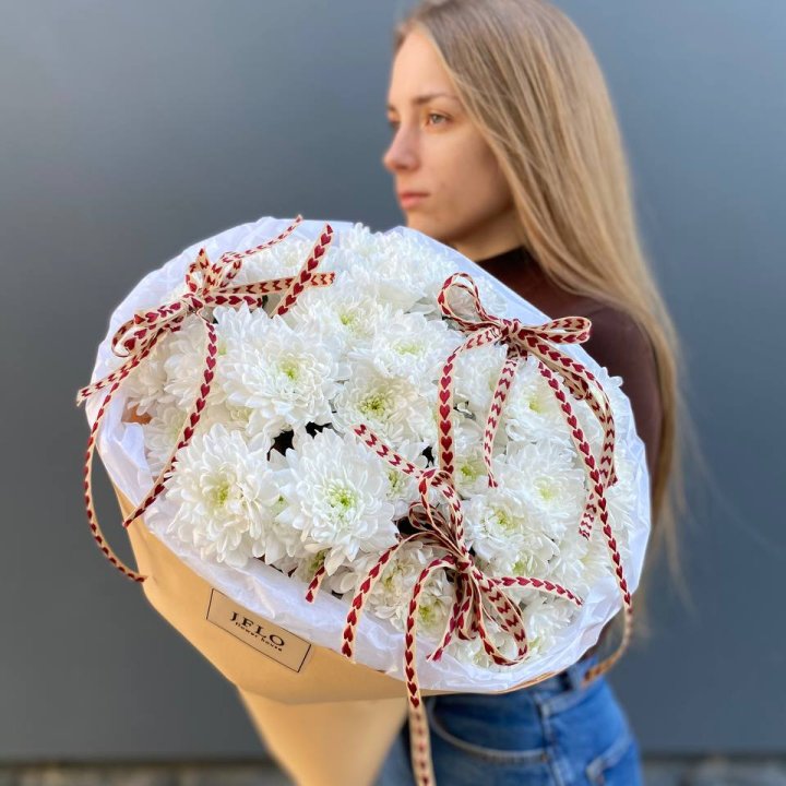 Букет "Хризантемы с любовью" в Новосибирске