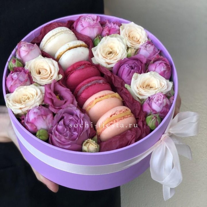 Цветочный бокс "Лаванди" в Новосибирске