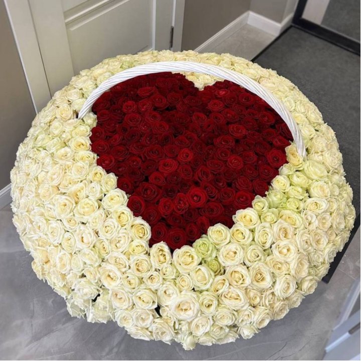 501 роза сердце в Новосибирске