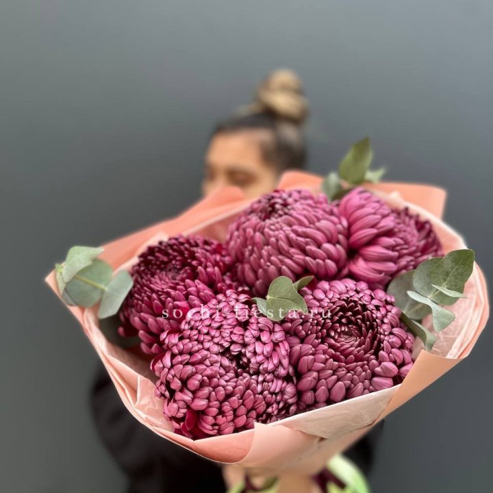 Хризантемы  Бигуди  в Новосибирске