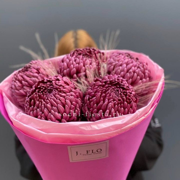 Хризантемы  Бигуди с стифой в Новосибирске