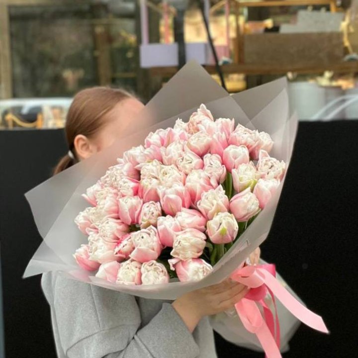 51 нежный тюльпан в Новосибирске