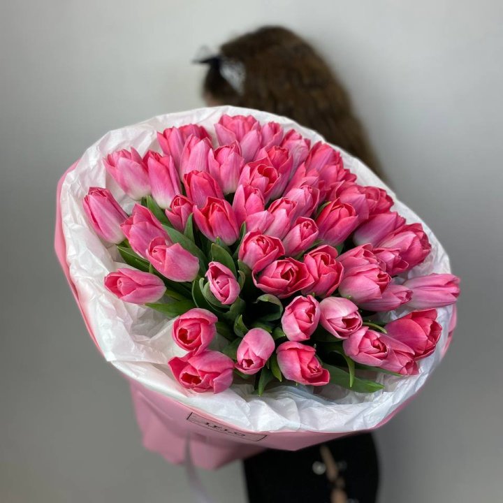 51 розовый тюльпан "Рози" в Новосибирске