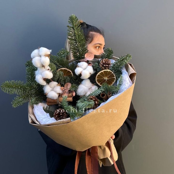 Зимний букет с нобилисом в Новосибирске