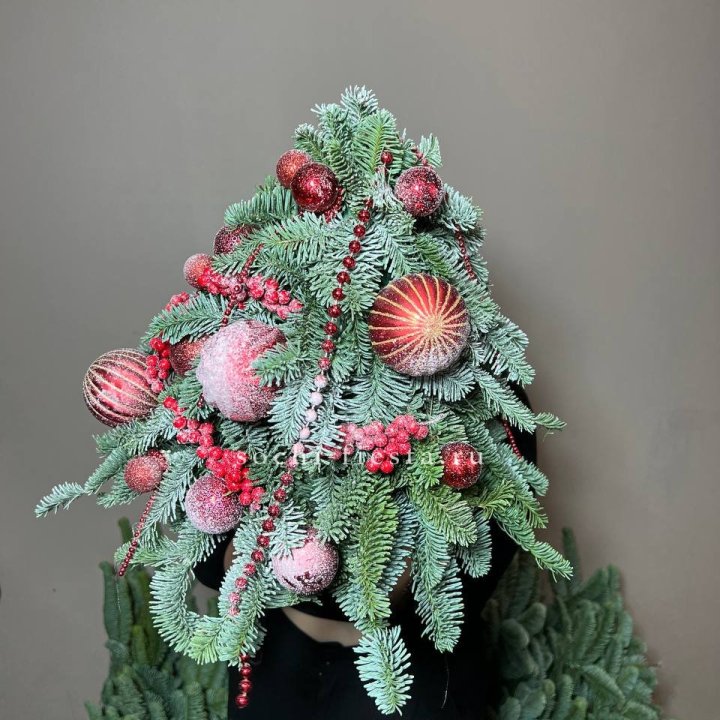 Ёлка красная в Новосибирске