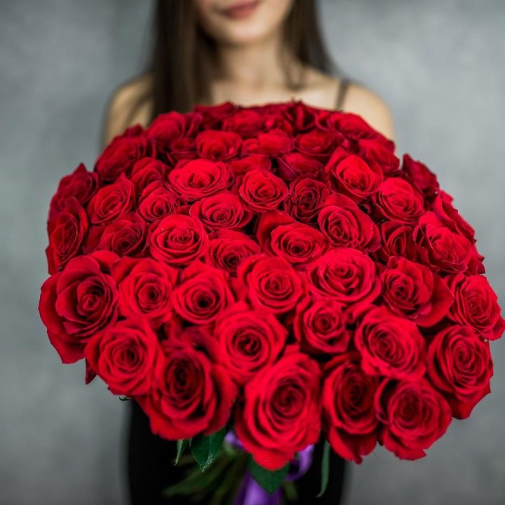 51 красная роза в Новосибирске
