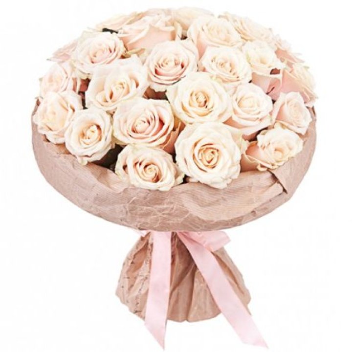 25 кремовых роз "Craft" в Новосибирске