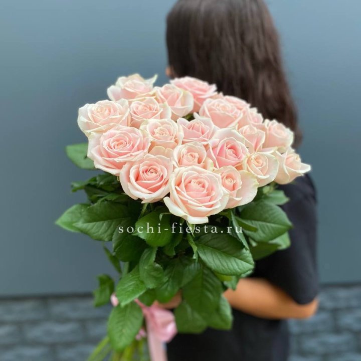 Высокие розовые розы в Новосибирске