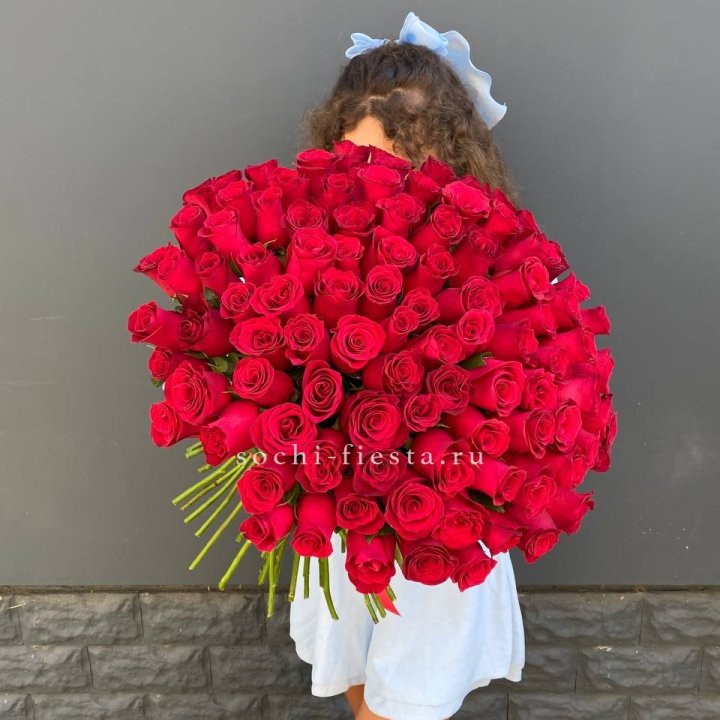 101 красная роза в Новосибирске