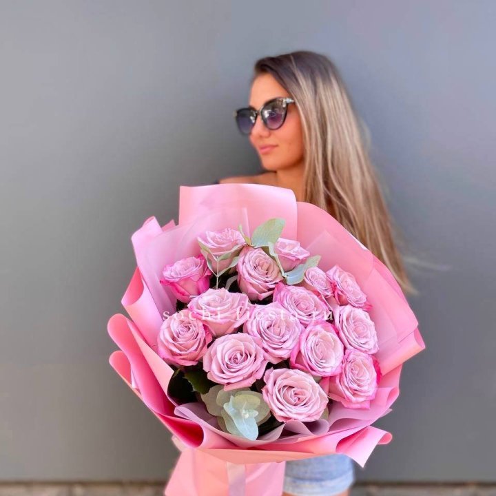 Букет розовых роз 2 в Новосибирске