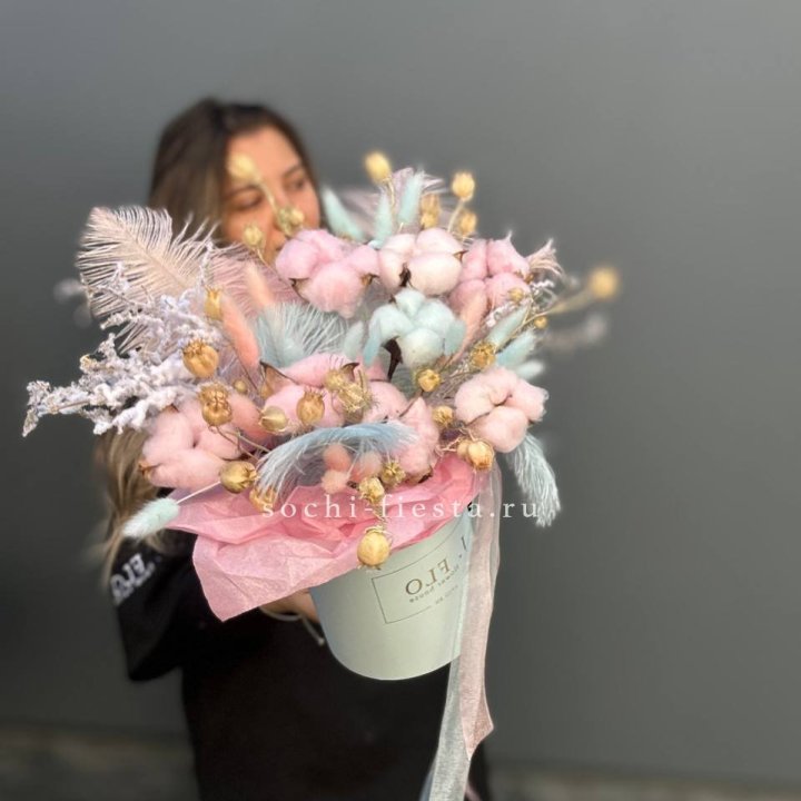 Авторский бокс с сухоцветами №2 в Новосибирске