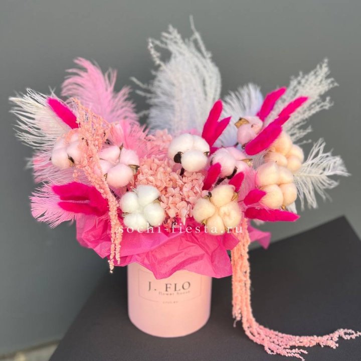 Авторский бокс с сухоцветами №1 в Новосибирске