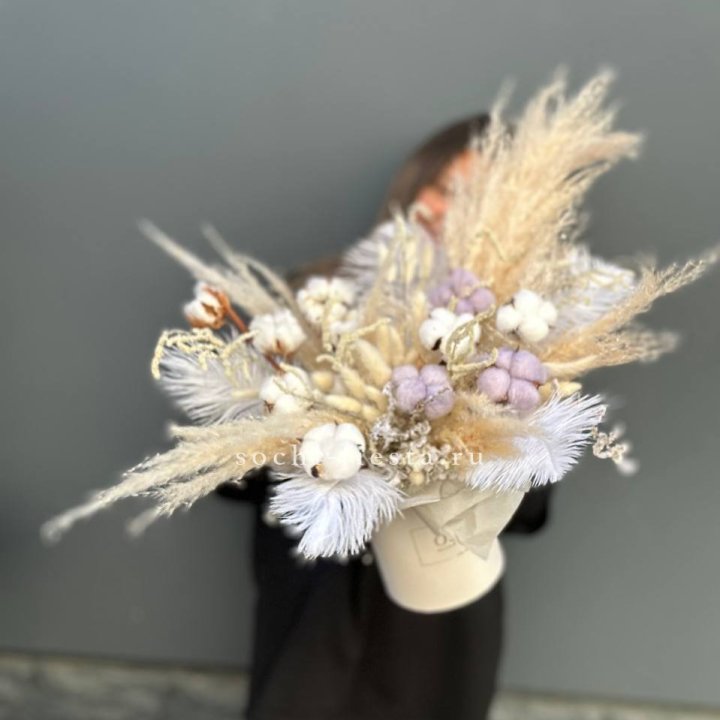 Авторский бокс с сухоцветами №3 в Новосибирске