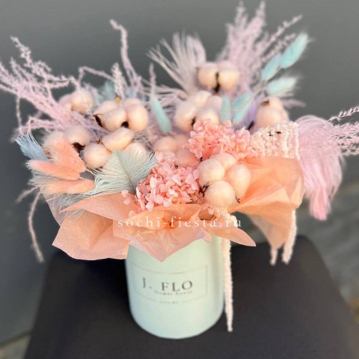 Авторский бокс с сухоцветами №3 в Новосибирске