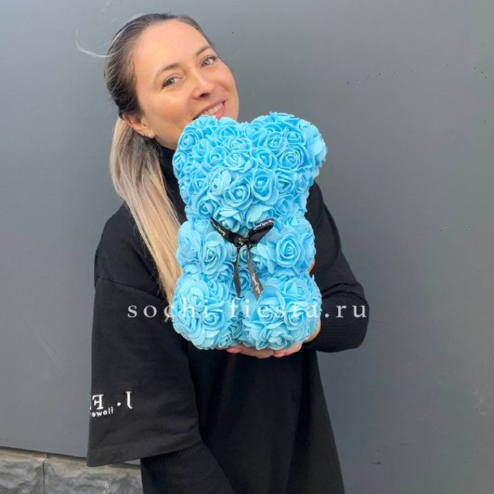 Игрушка медведь голубая в Новосибирске